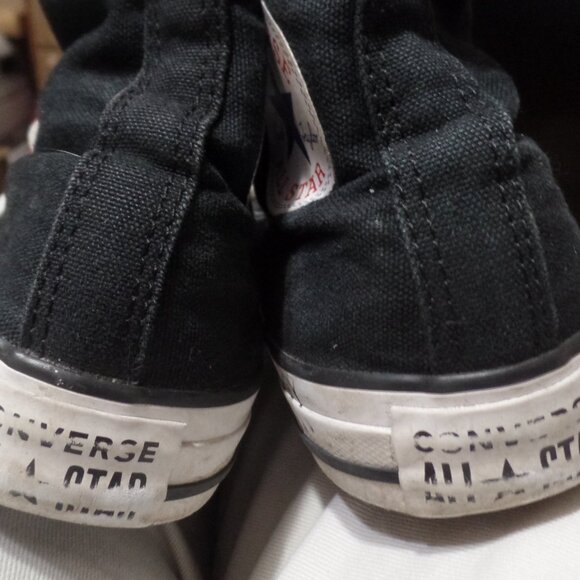 Converse Chuck Taylor All Star Woman's Black High-Top Sneakers, Size 7, Preowned - Picture 3 of 4